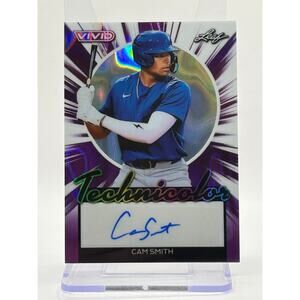 2024 Leaf Vivid Cam Smith Technicolor Purple Lava Auto 1/2 SSP Houston Astros
